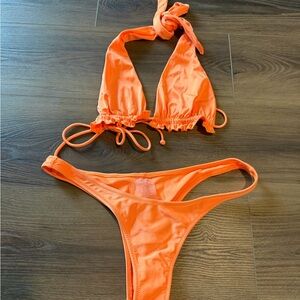 White Fox Orange Bikini Set